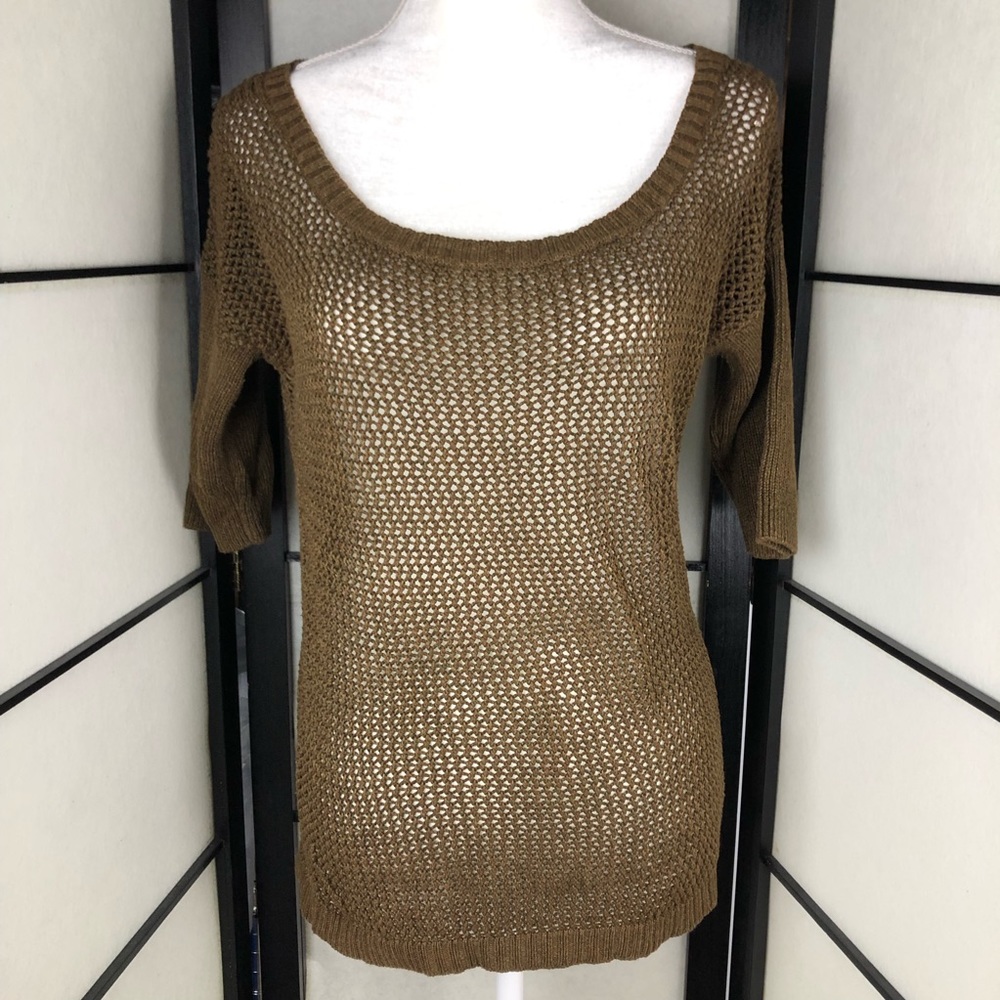Peruvian Collection XS Brown Knit Top